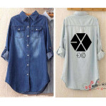 Exo  Gömlek Fermuarlı Sweatshirt Exo  Gömlek Fermuarlı Sweatshirt