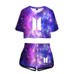 BTS Shorts + Tops Two Piece Set