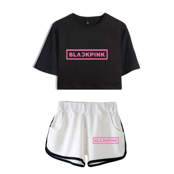 Blackpink Shorts + Tops Two Piece Set