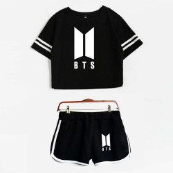 BTS Şort Tişört Elbise Set BTS Şort Tişört Elbise Set