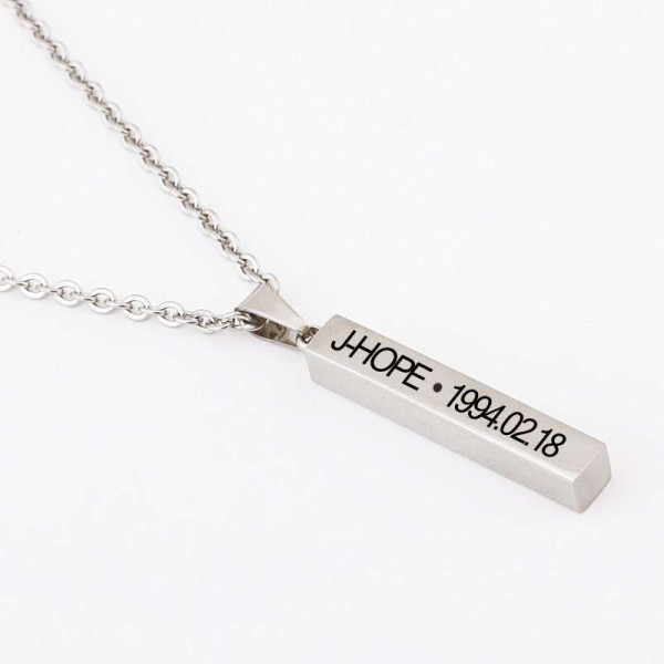 Bts Bangtan Boys Bar Necklace - J Hope Bts Bangtan Boys Bar Necklace - J Hope
