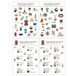 Kawaii Sticker 4adet