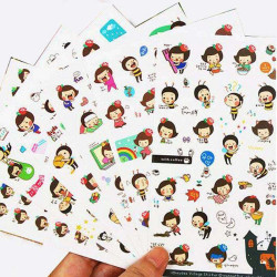 Kawaii Sticker 6 adet