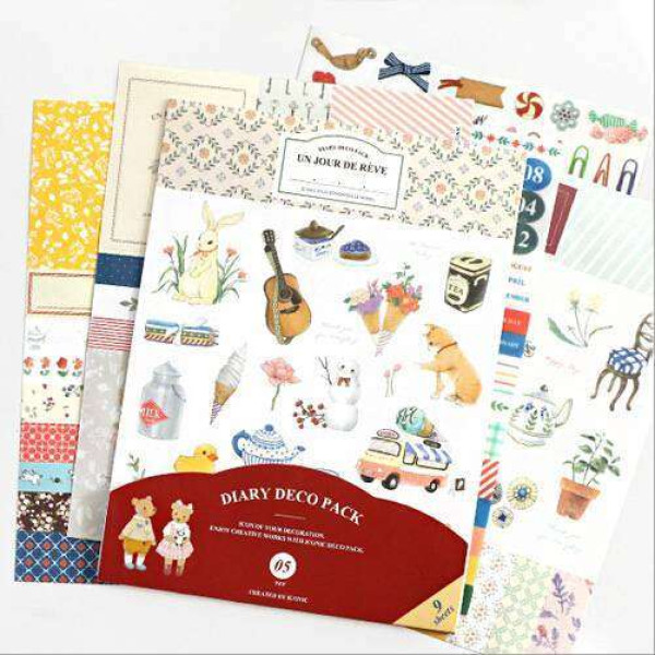 Kawaii Sticker 9 yaprak Kawaii Sticker 9 yaprak